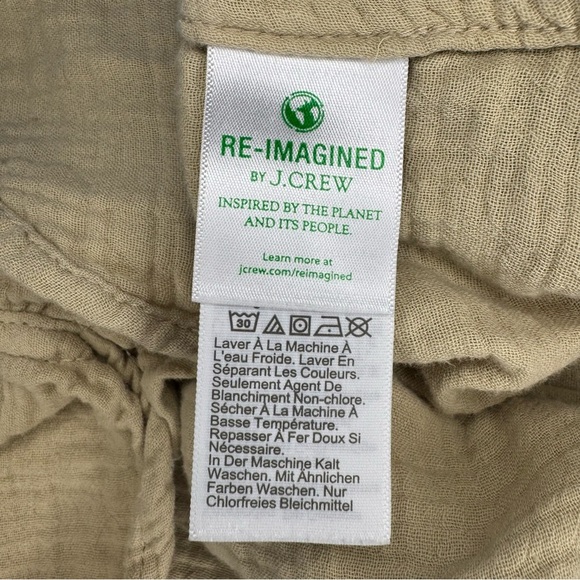 J.Crew Double Gauze Button Up Shirt in Sandstone Beige Size Medium - Picture 6 of 7